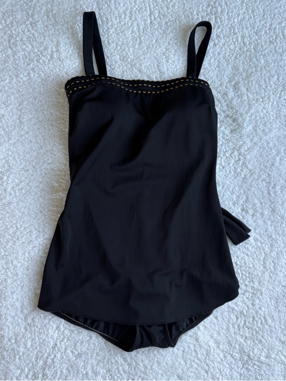 Vintage '80s Maxine of Hollywood Black One-Piece Swimsuit - Size 12